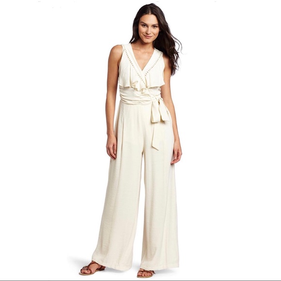 NWT Tracy Reese Cream Pearl Suplice Jumpsuit